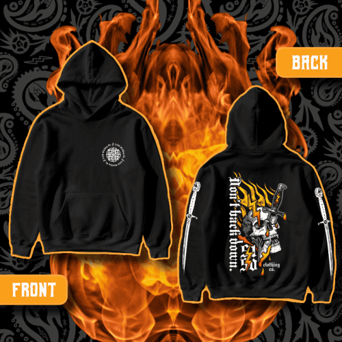 "Don't Back Down" Standard Issue Black Hoodie | 5150 Clothing Co.