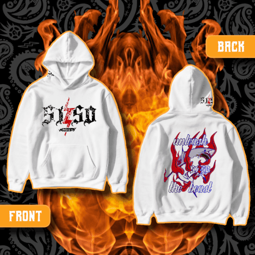 "Unleash The Beast" Standard Issue White Hoodie | 5150 Clothing Co. | The Beast Mode Collection