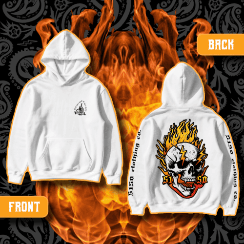 "Hot Head" Standard Issue White Hoodie | 5150 Clothing Co.