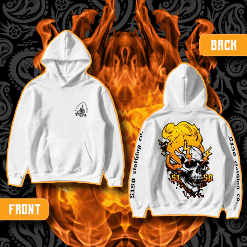 "Over Thinking" Standard Issue White Hoodie | 5150 Clothing Co.