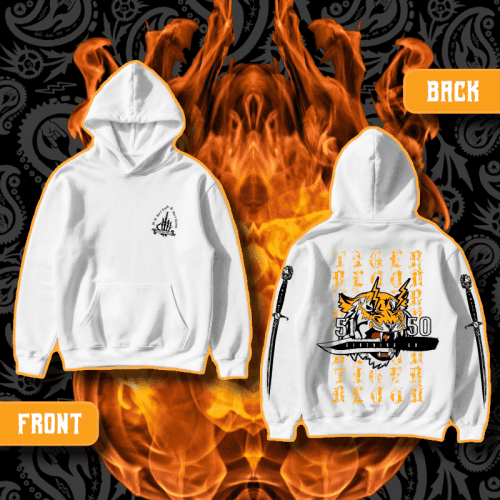 "Tiger Blood" Standard Issue White Hoodie | 5150 Clothing Co.