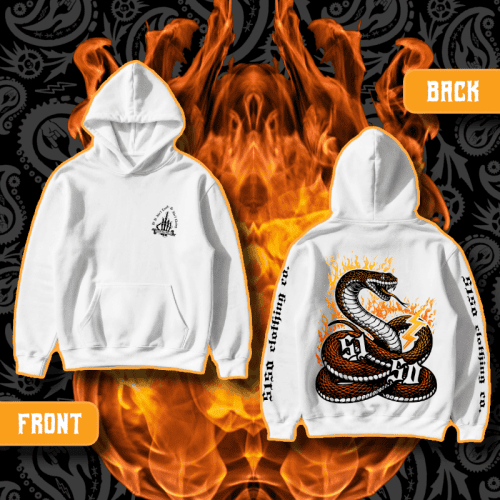 "Venomous" Standard Issue White Hoodie | 5150 Clothing Co.