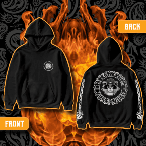 The Raccoon Studio X 5150 Clothing Co. | Standard Issue Black Hoodie